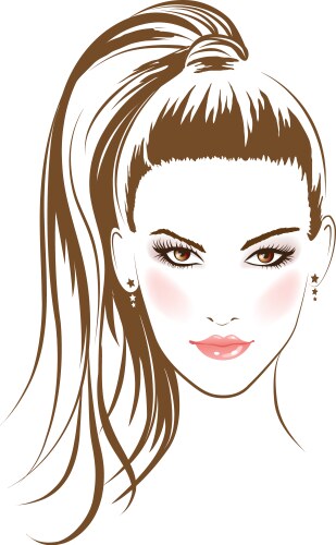 Glamour girl vector image