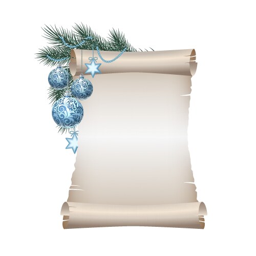 Christmas scroll vector image