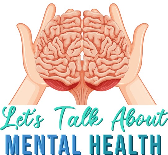 Font design for talk mental health vector image