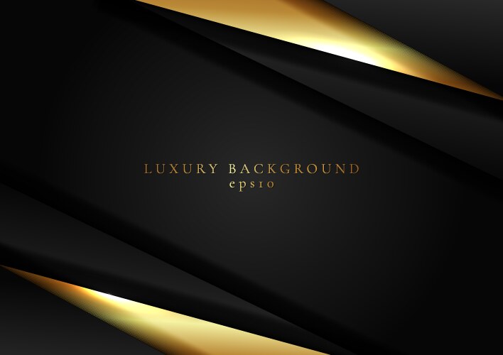 abstract elegant template black and gold triangle vector image