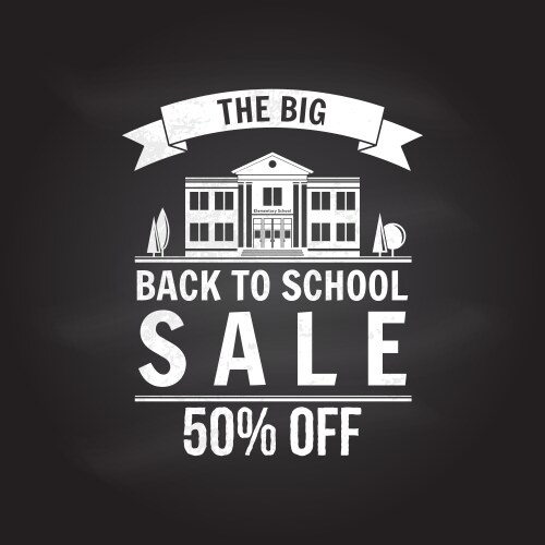 Back to school design on the chalkboard vector image