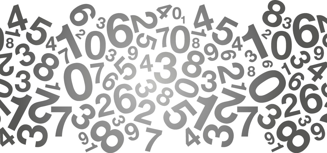 Black number background vector image