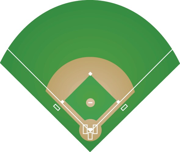 Baseball field vector image