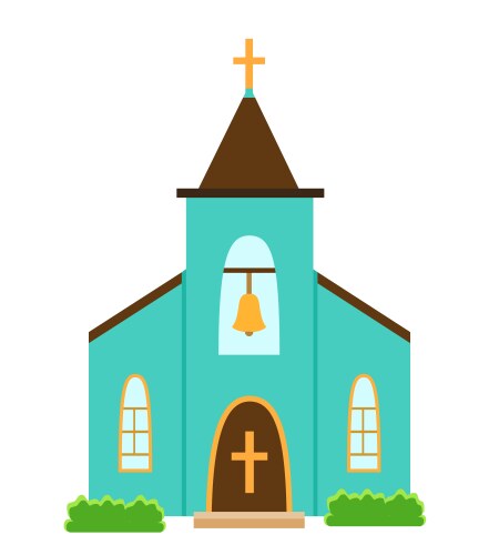 Church icon isolated on white background vector image