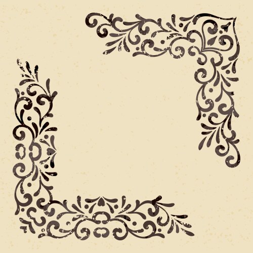 elegant vintage corners vector image