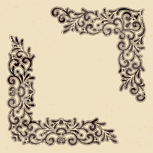 elegant vintage corners vector image