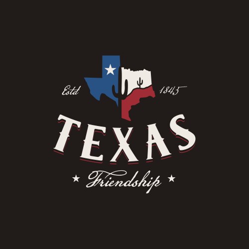 western texas logo shirt design vector image