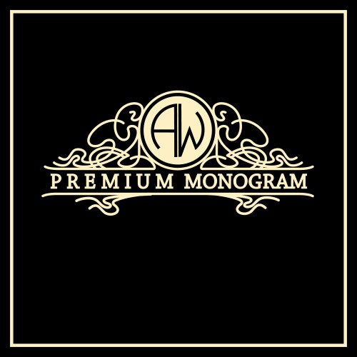 Stylish graceful monogram vector image