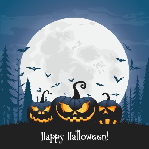 Happy halloween banner vector image