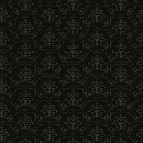 Black seamless floral pattern vector image