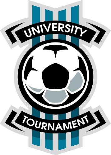 University tournament soccer logo vector image