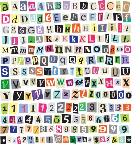 Ransom note vector image