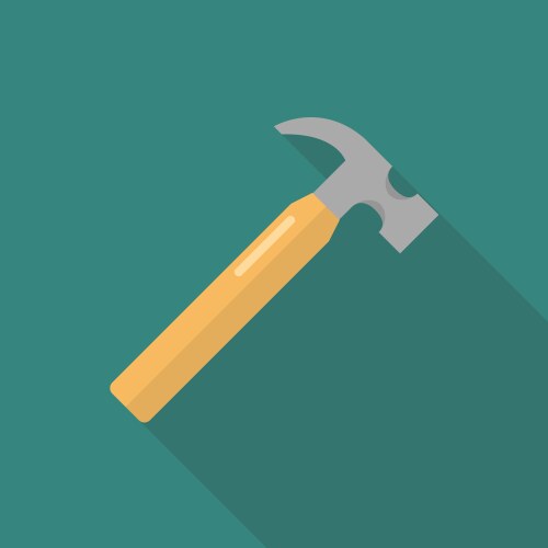 hammer flat design vector image