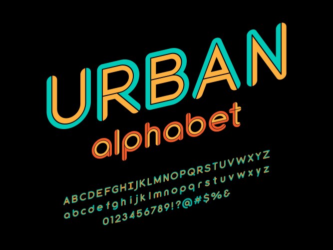 Modern font vector image