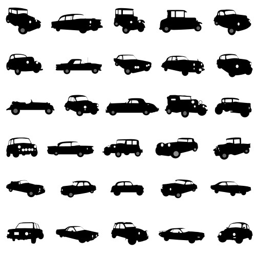 classic car vector image