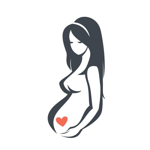 pregnant woman symbol stylized sketch vector image