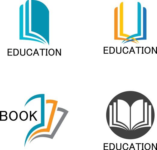 book logo template vector image