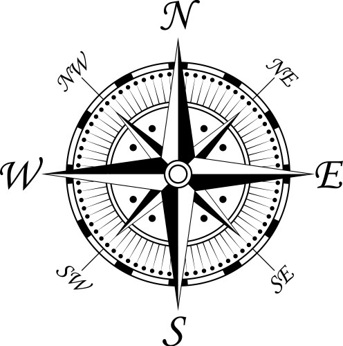 Compass symbol vector image