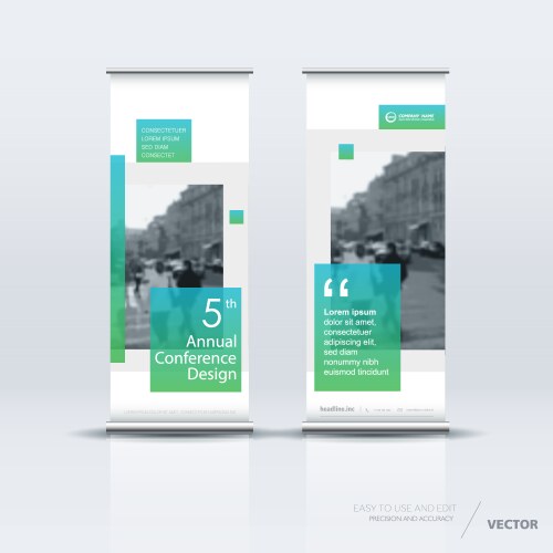 Vertical banner template design vector image