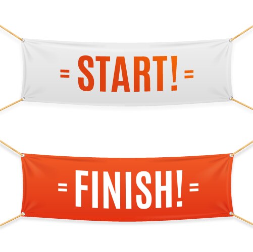 Start and finish banner vector image