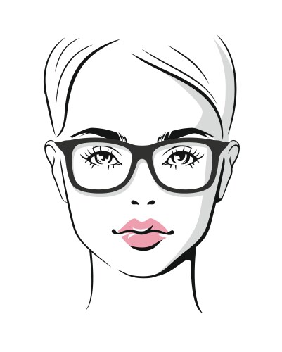 Young woman face vector image