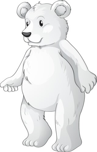 Cartoon polar bear vector image