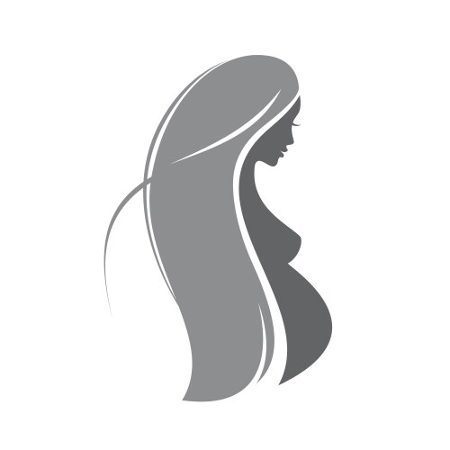 Pregnant woman symbol stylized silhouette vector image