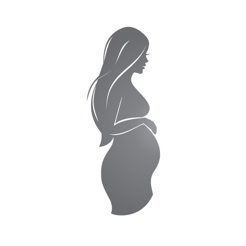 Pregnant woman symbol stylized silhouette vector image