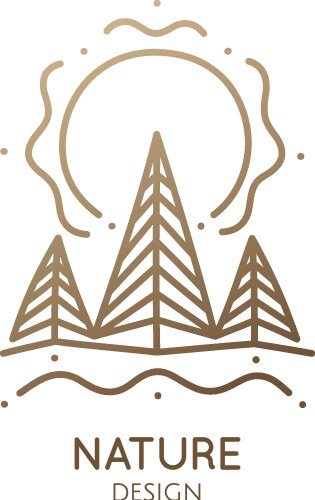 Spruce forest logo vector image