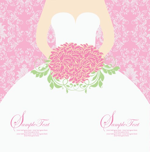 wedding invitation card vector image