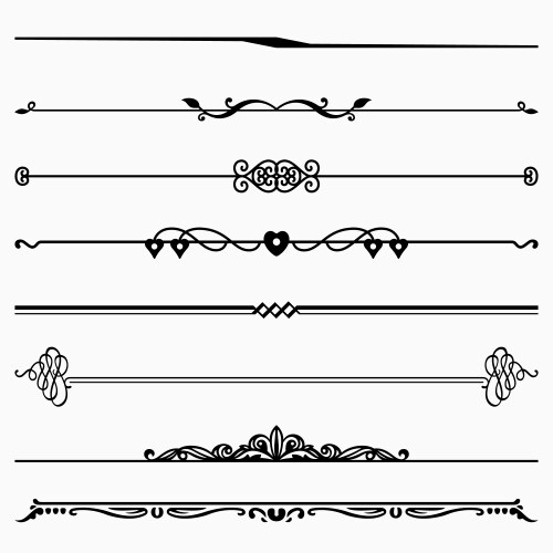 Dividers set 16 vector image