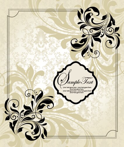 Floral card vector image