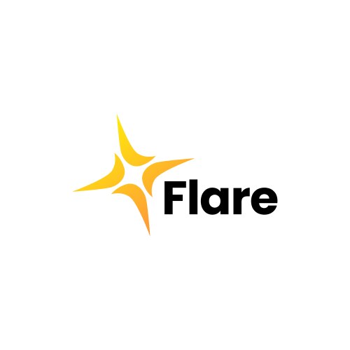 Flare light bright logo icon vector image