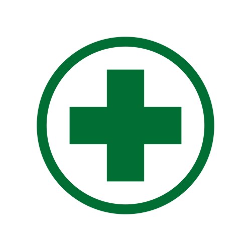 Cross medical symbol vector image