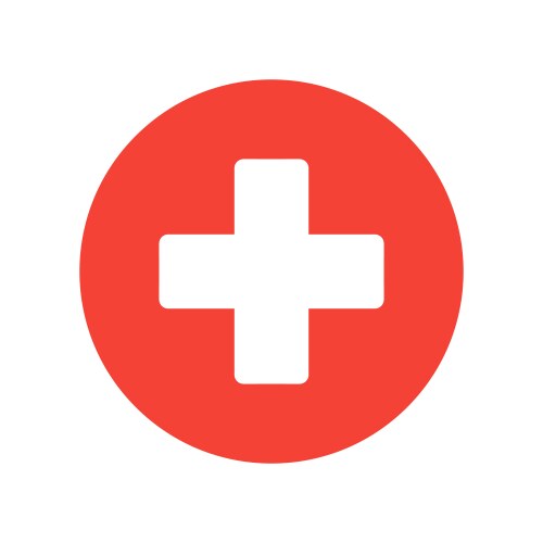 Cross medical symbol vector image