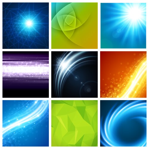 Abstract backgrounds collection modern vector image