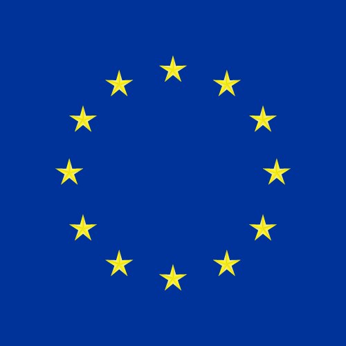 Eu flag in closeup vector image