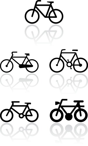 Bike symbol set vector image