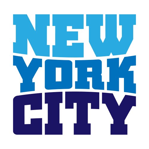 t shirt typography new york blue vector image