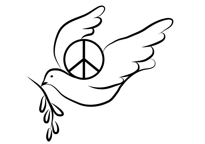 peace symbol vector image