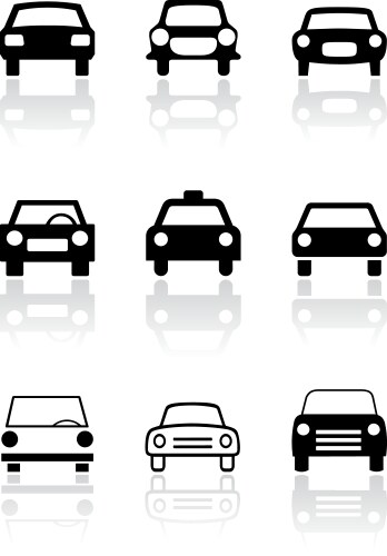 Car symbol set vector image