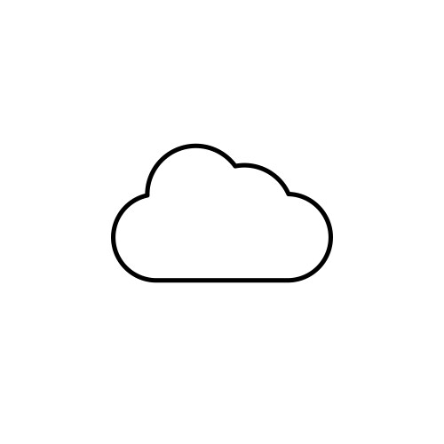 Cloud line icon vector image