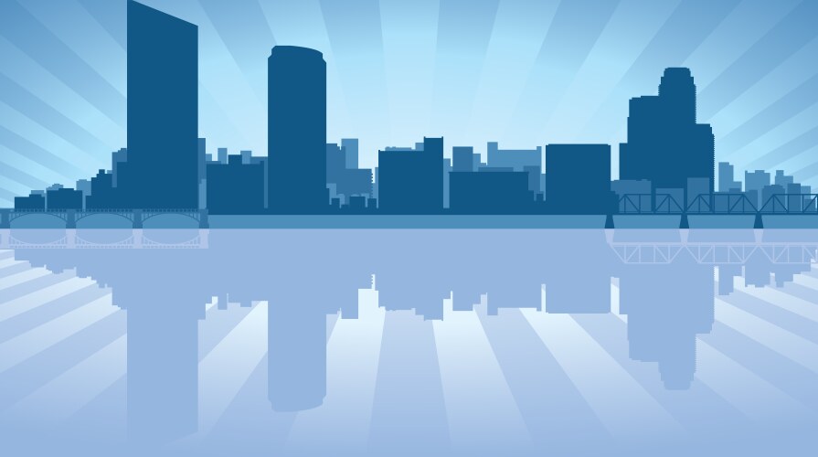 Grand rapids michigan skyline vector image