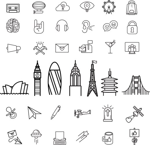 international icons vector image