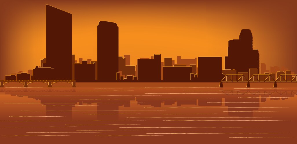 Grand rapids michigan skyline vector image