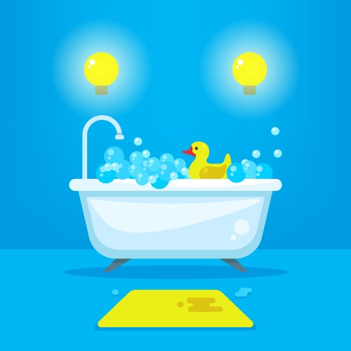 Relax in bathroom concept background vector image