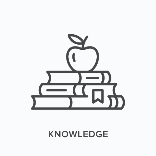 Knowledge line icon outline vector image