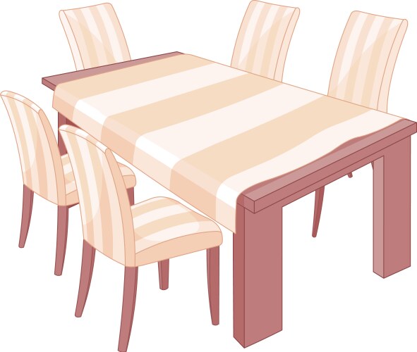 Dining table vector image