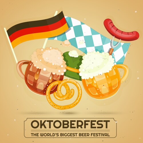 Oktoberfest beer festival vector image