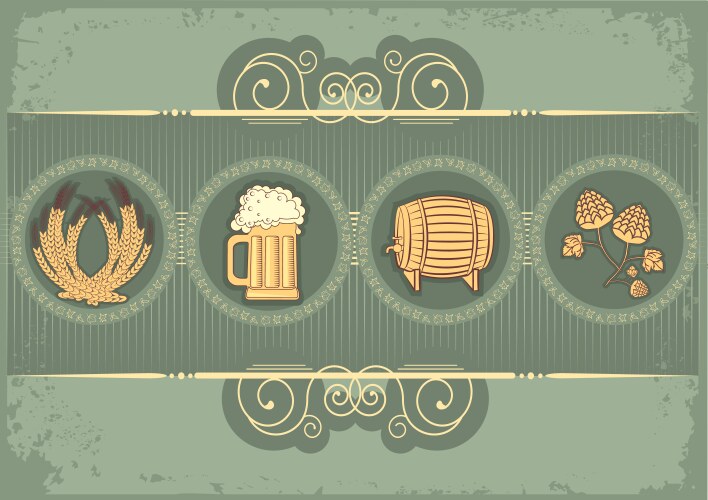 Beer festival background vector image